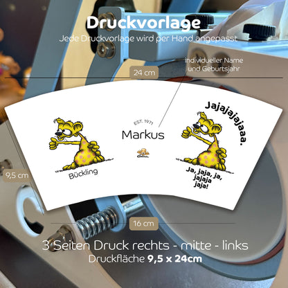 Gnümie Bückling Tasse 300ml personalisierbar