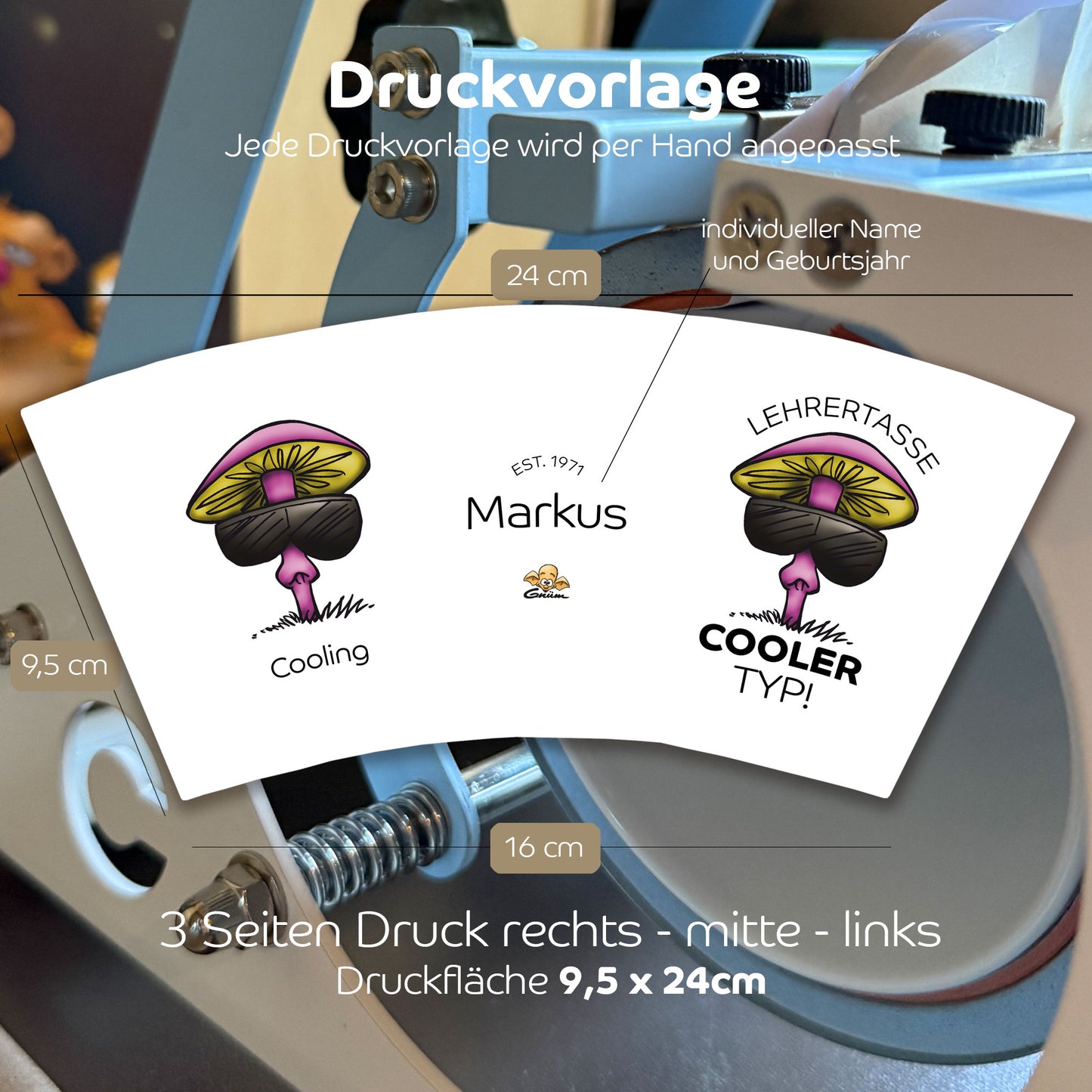 Gnümie Cooling8 Tasse 300ml personalisierbar