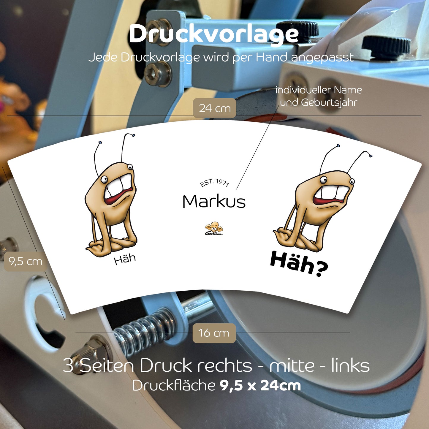 Gnümie Häh2 Tasse 300ml personalisierbar