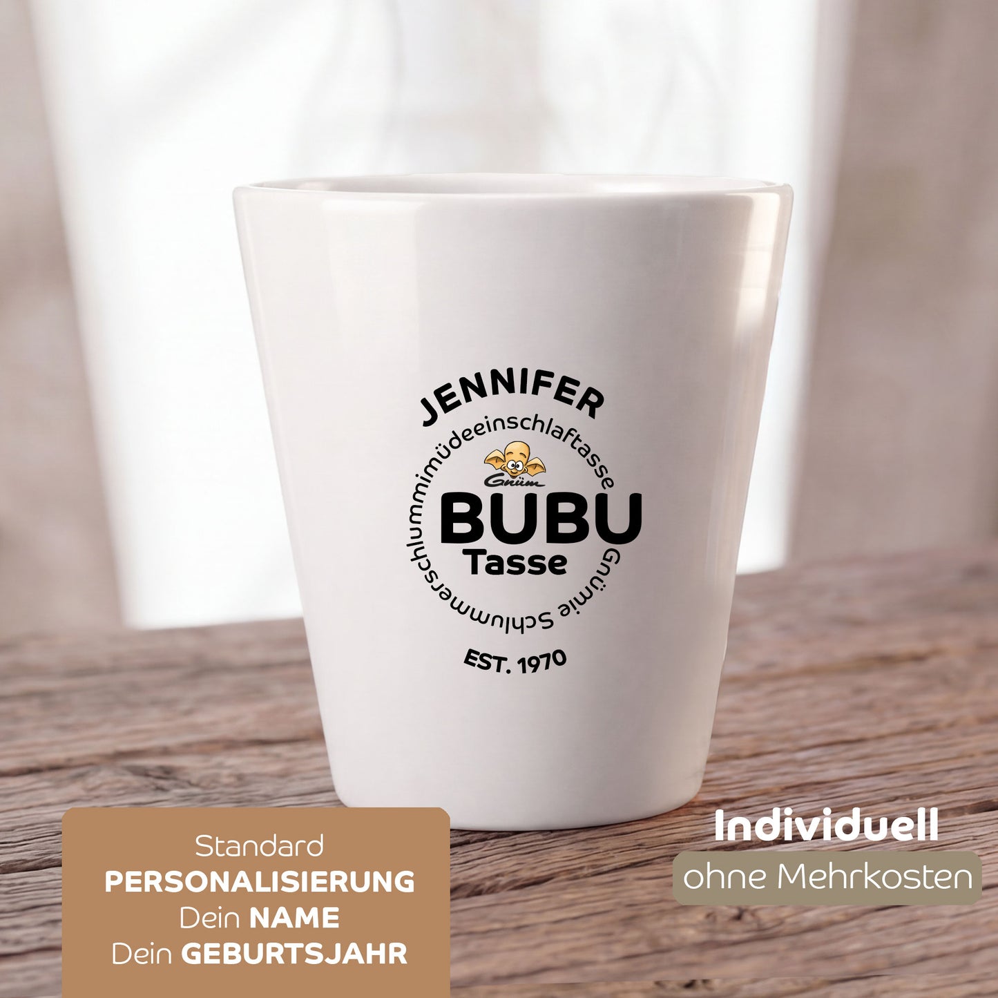 Gnümie Schläfchen3 Tasse 300ml personalisierbar
