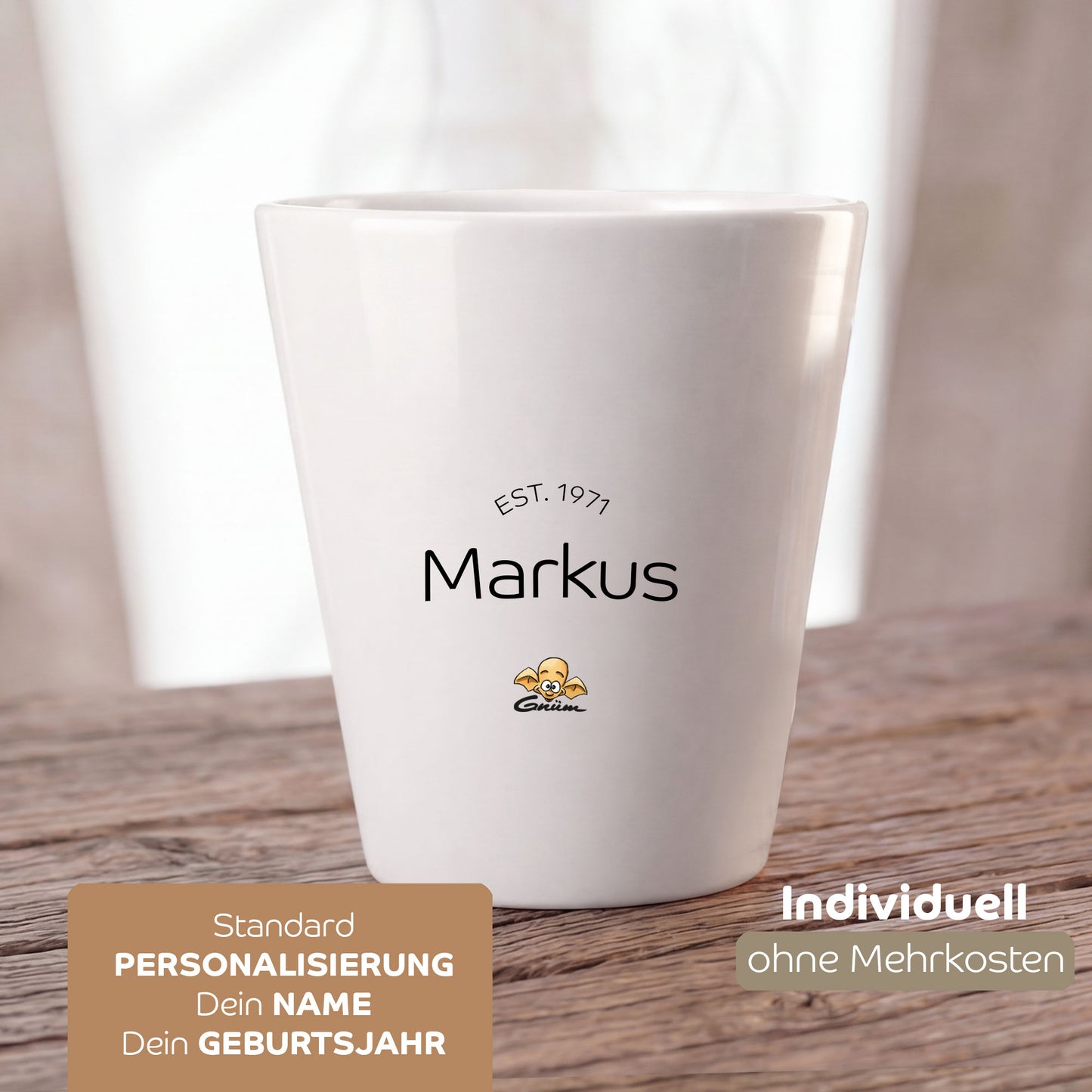 Gnümie Baum4 Tasse 300ml personalisierbar