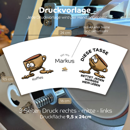 Gnümie Koffie2 Tasse 300ml personalisierbar