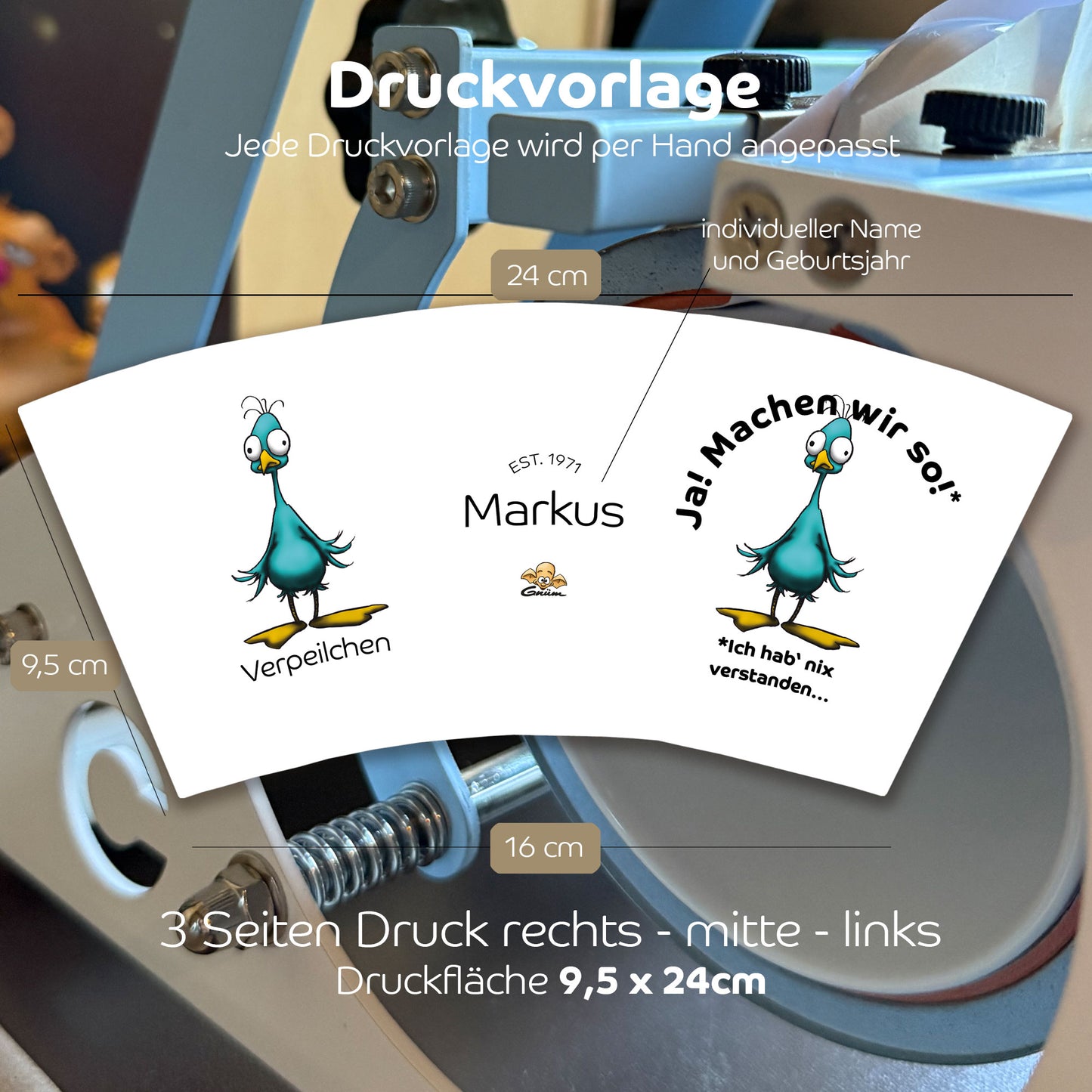 Gnümie Verpeilchen4 Tasse 300ml personalisierbar