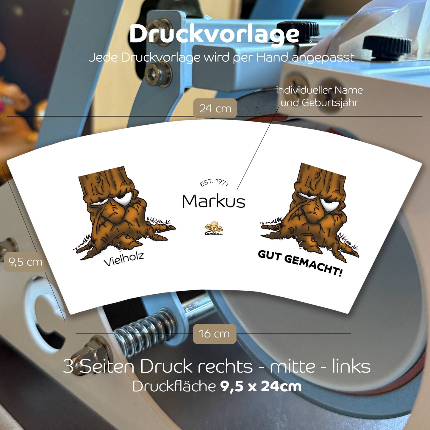 Gnümie Baum2 Tasse 300ml personalisierbar