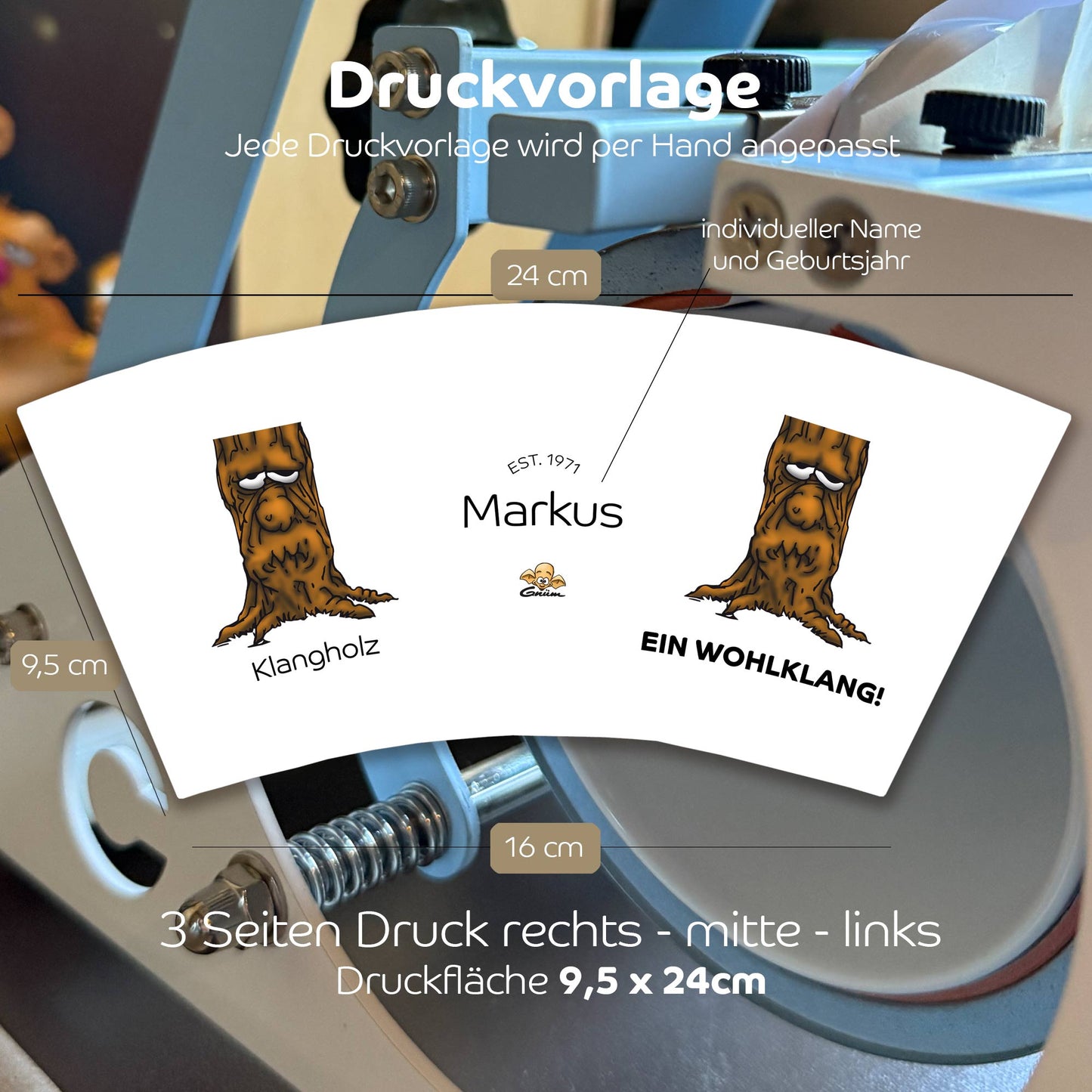 Gnümie Baum4 Tasse 300ml personalisierbar