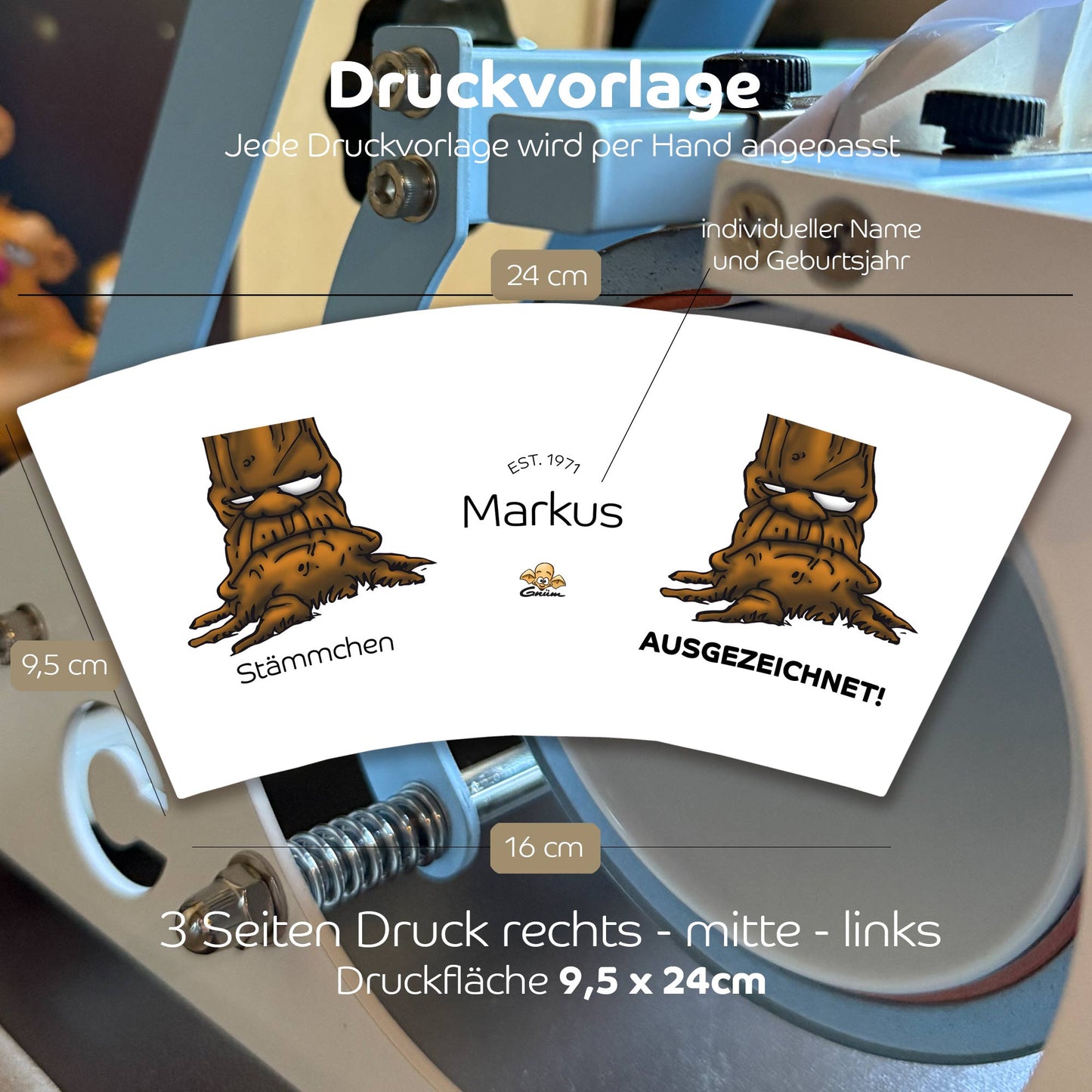 Gnümie Baum5 Tasse 300ml personalisierbar