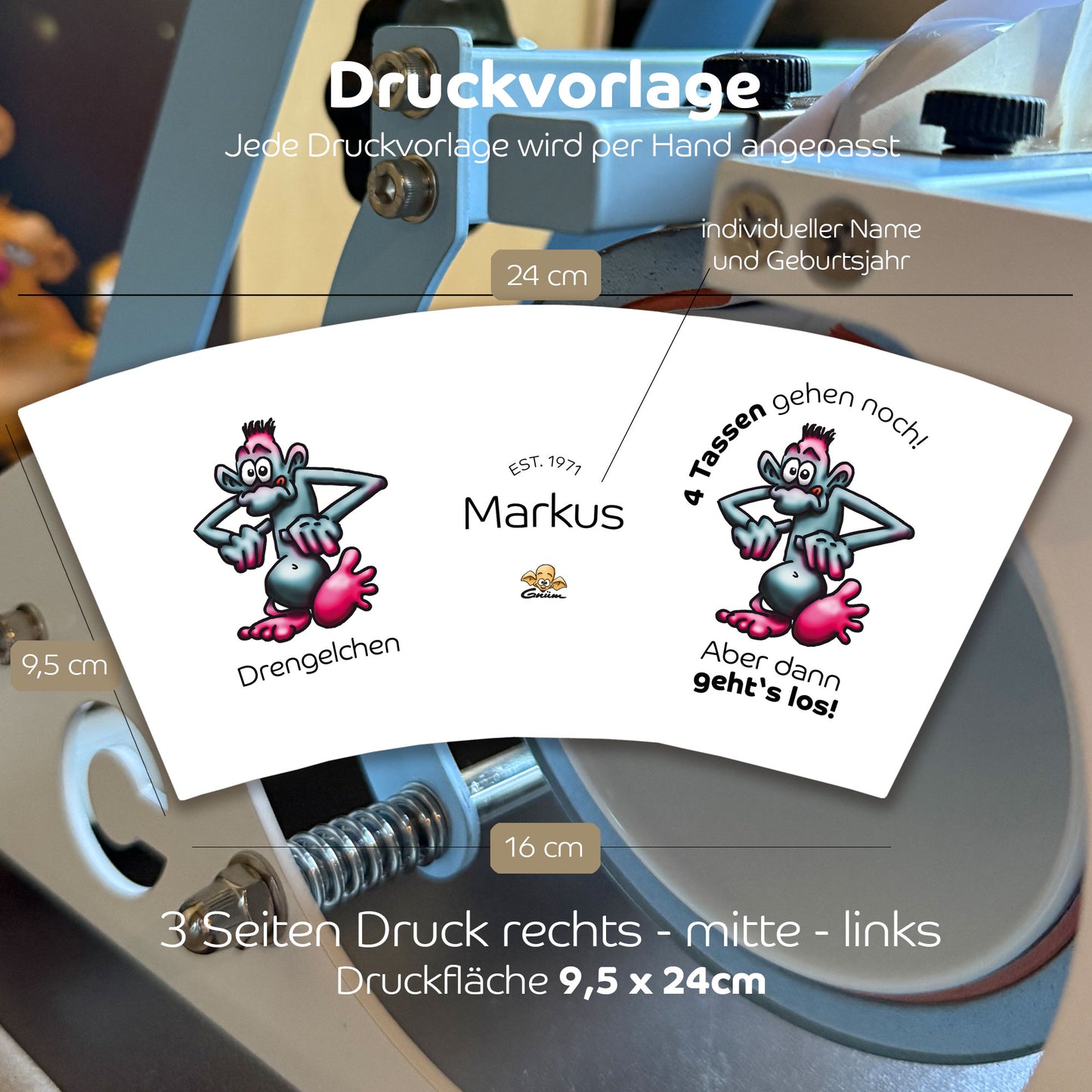 Gnümie Drengelchen4 Tasse 300ml personalisierbar