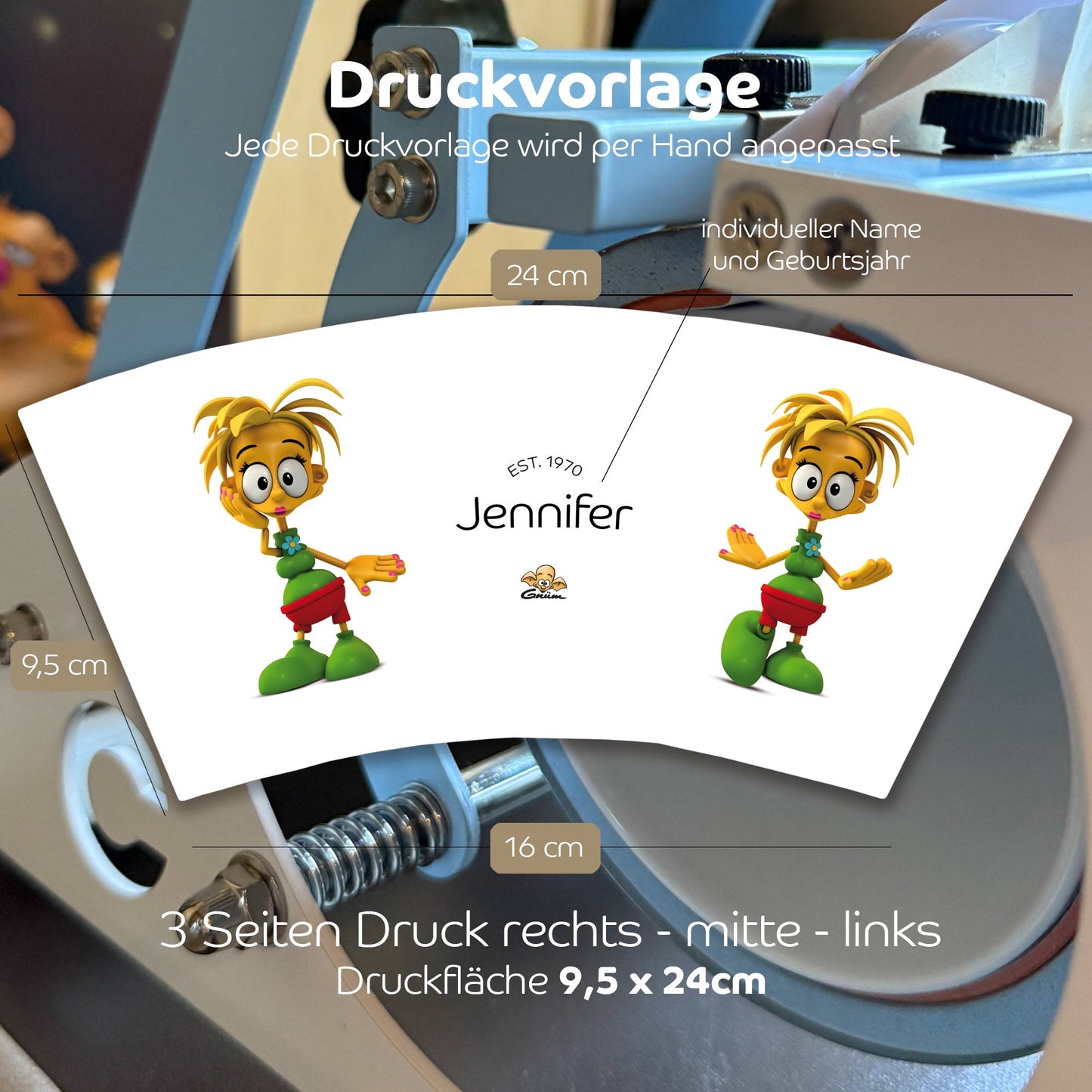 Gnümie Fetzi 3D Tasse 300ml personalisierbar