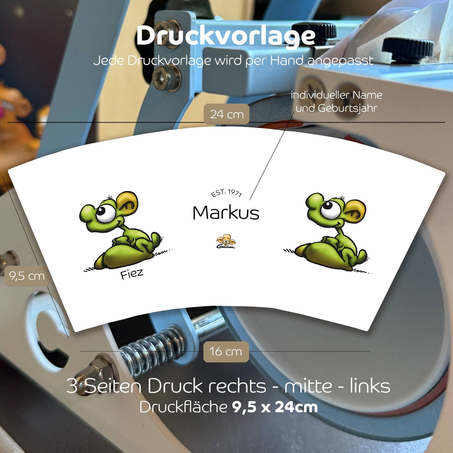 Gnümie Fiez Tasse 300ml personalisierbar