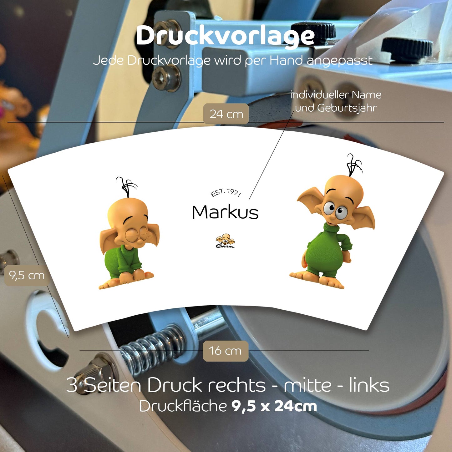 Gnümie Gnüm 3D Tasse 300ml personalisierbar