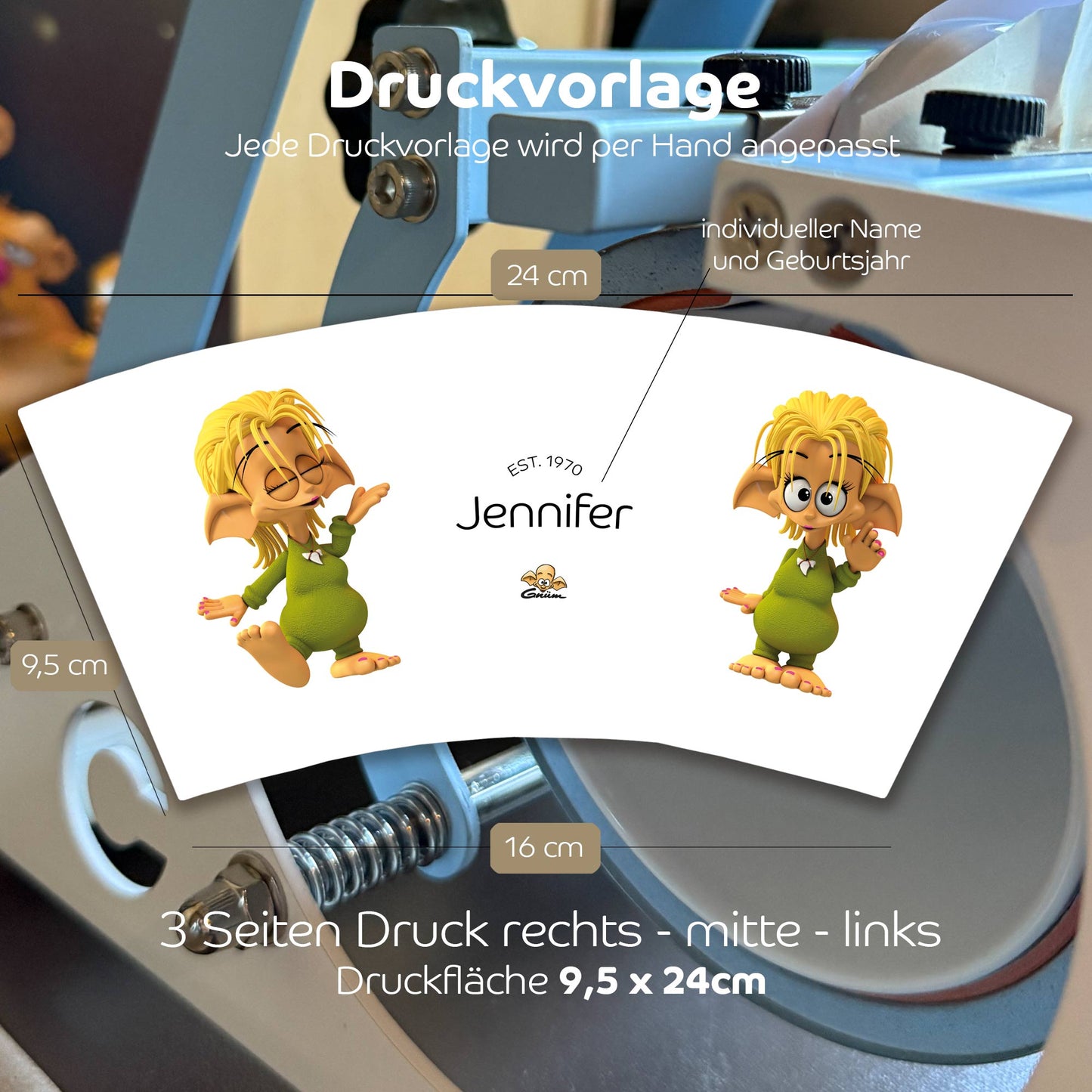 Gnümie Janignüm 3D Tasse 300ml personalisierbar