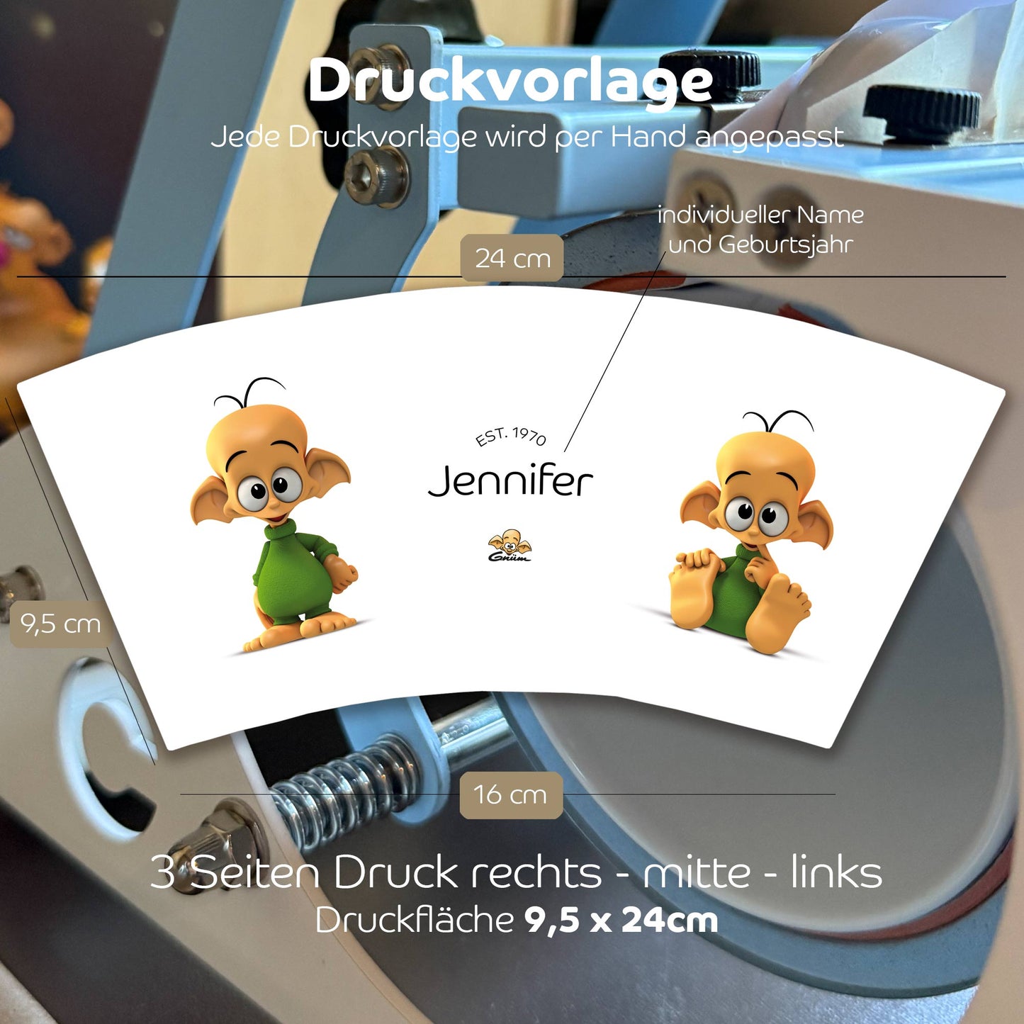 Gnümie Knubsiegnüm 3D Tasse 300ml personalisierbar