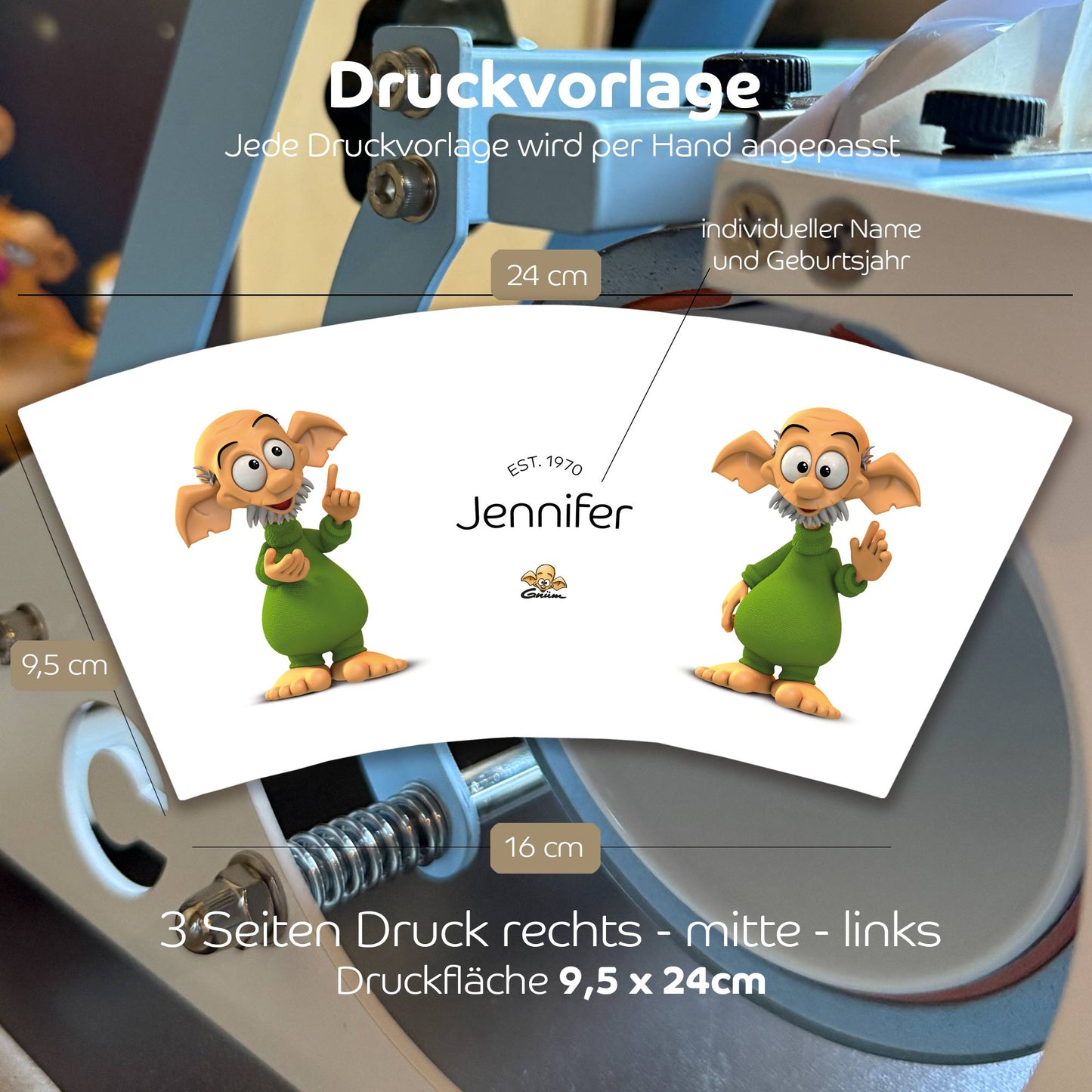 Gnümie Opa Gnümsen 3D Tasse 300ml personalisierbar
