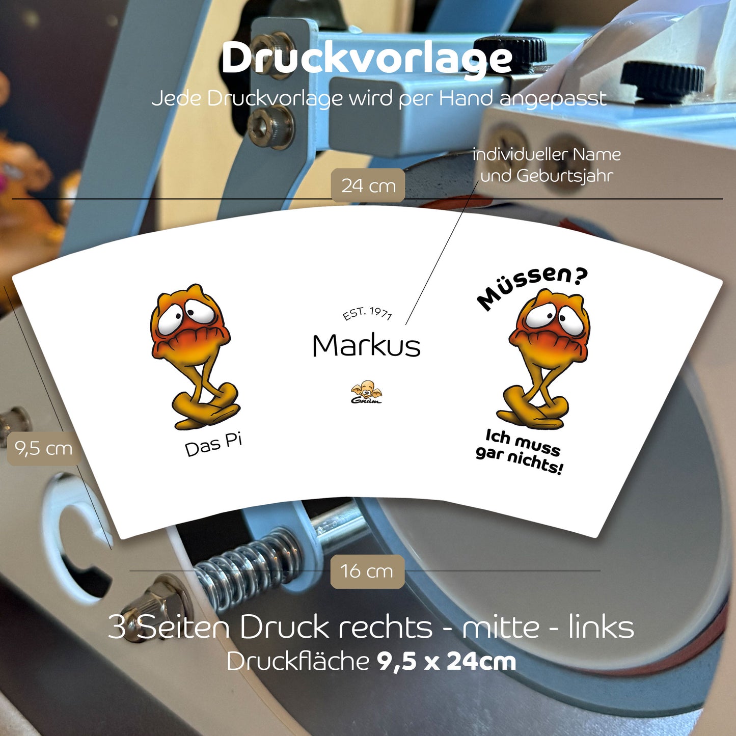 Gnümie Pi3 Tasse 300ml personalisierbar