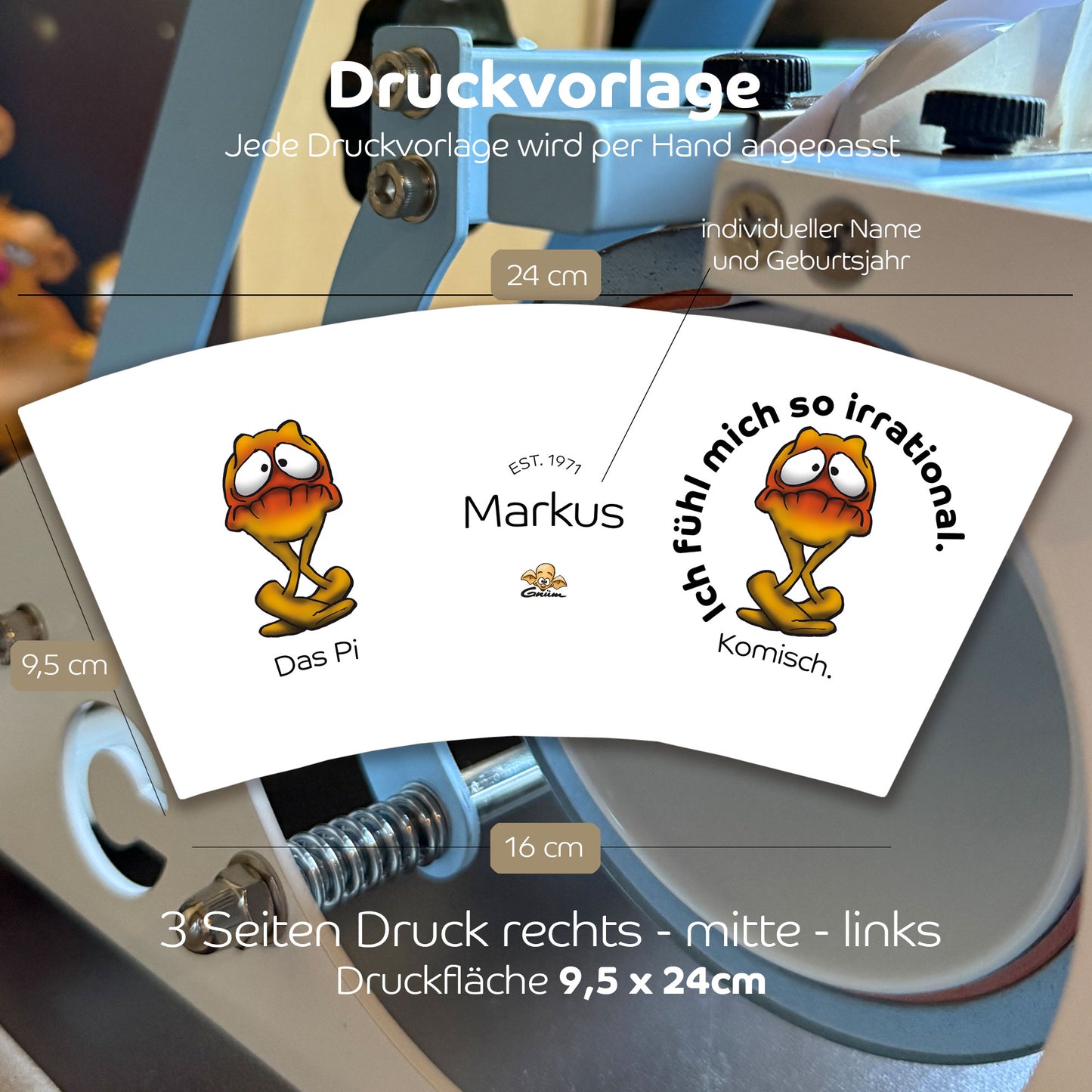 Gnümie Pi5 Tasse 300ml personalisierbar