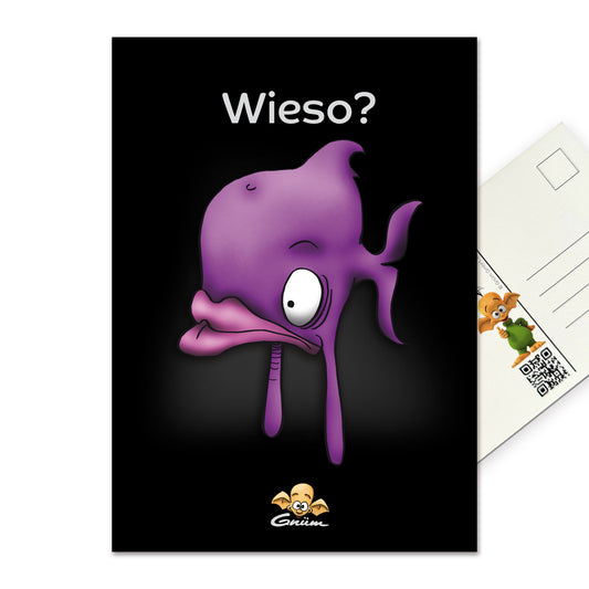 Gnümie Postkarte Wieso?