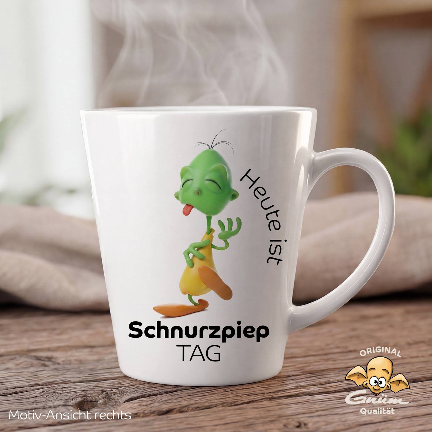 Gnümie Schnurzpiep 3D Tasse 300ml personalisierbar