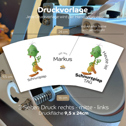 Gnümie Schnurzpiep 3D Tasse 300ml personalisierbar