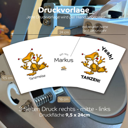 Gnümie Tanzmeise Tasse 300ml personalisierbar